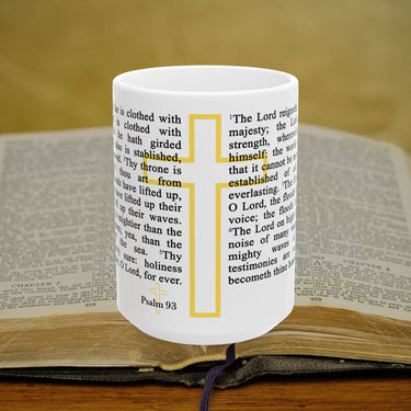 Psalm 93 Full Text - 15oz Coffee Mug